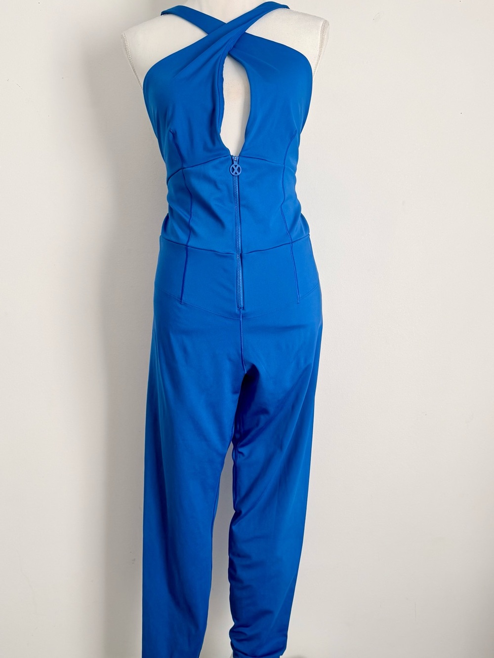 Savage X Fenty Blue Cross Front Zip Active Jumpsuit Size 3X